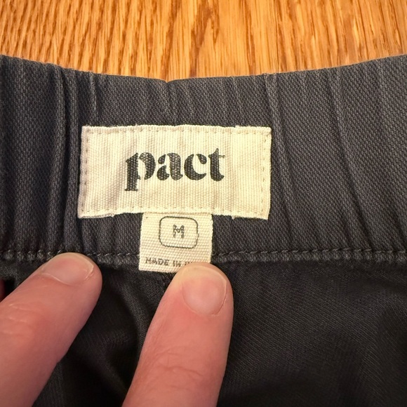 Pact Shorts Organic Cotton Gray Size Medium Pull On - Picture 2 of 9